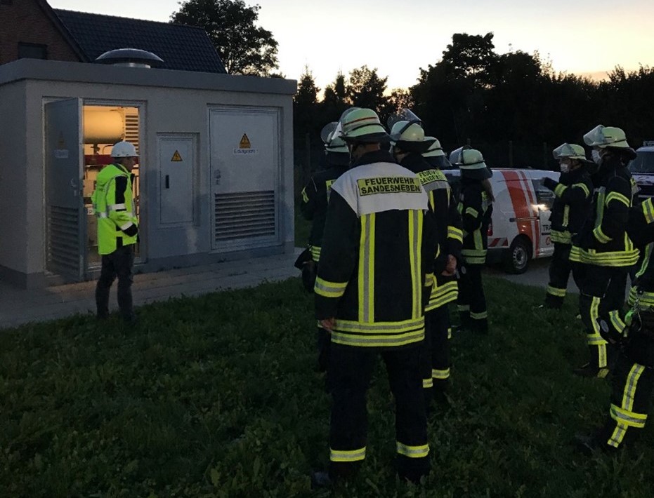 Von besonderem Interesse war für die Floriansjünger bei dieser Schulung das umfangreich modernisierte Umspannwerk Sandesneben.