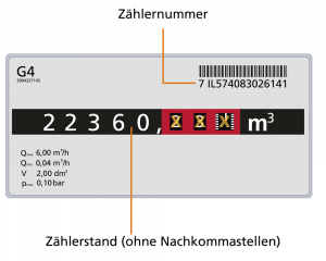 Gaszähler Barcode Detail