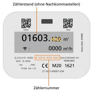 Ultraschallwasserzähler Detail